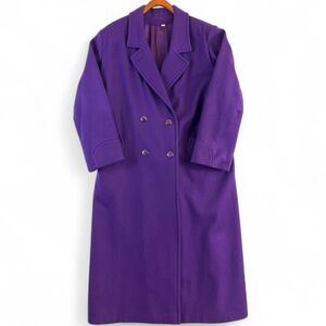 Maggie Lawrence Women’s Full Length Long Wool Blend Vintage Coat Size 16 NWOT